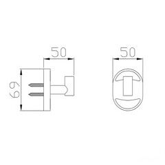 Крючок для ванной РМС А10 одинарный на шуруп нержавеющая сталь хром (A5020) - фото 2