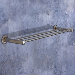 Полотенцедержатель Stölz 585 мм двойной на шуруп нержавеющая сталь хром (3557435) - фото 6