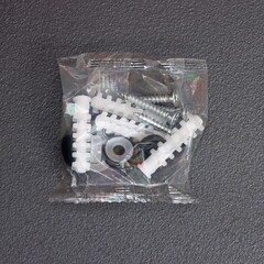 Полотенцедержатель 380 мм двойной на шуруп металл черный (9543875) - фото 3