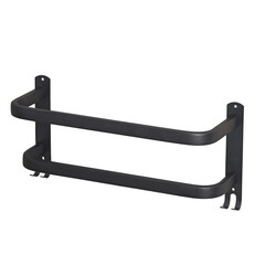 Изображение товара Полотенцедержатель 380 мм двойной на шуруп металл черный (9543875)