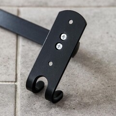 Полотенцедержатель 590 мм на шуруп металл черный (5500348) - фото 2