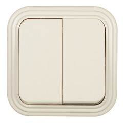 Изображение товара Выключатель Svet двухклавишный накладной бежевый (0603-00121)
