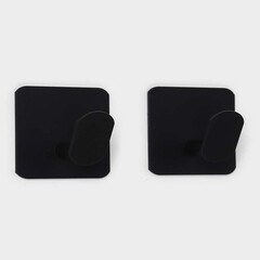 Крючок для ванной Stölz одинарный самоклеящийся нержавеющая сталь черный (2 шт.) (10665503) - фото 5