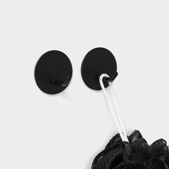 Крючок для ванной Stölz Классика одинарный самоклеящийся металл черный (2 шт.) (6894908) - фото 5