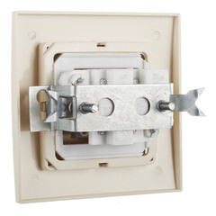 Выключатель Svet двухклавишный встраиваемый бежевый (0604-00121) - фото 4