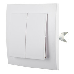 Выключатель Svet двухклавишный встраиваемый белый (0604-00101) - фото 7