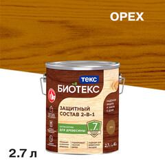 Антисептик Текс Bioteks 2-в-1 декоративный для дерева орех 2,7 л - фото 1