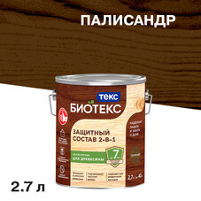 Антисептик Текс Bioteks 2-в-1 декоративный для дерева палисандр 2,7 л
