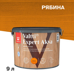 Антисептик Tikkurila/Tikkivala Valtti Expert Akva декоративный для дерева рябина 9 л - фото 1