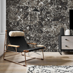 Керамогранит Керамин Нуар черно-белый 1200х600х10 мм (2 шт.=1,44 кв.м) - фото 2