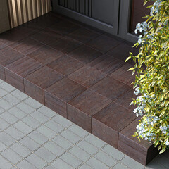 Клинкерная плитка Керамин Мадера коричневая 298х298х7 мм (17 шт.=1,51 кв.м) - фото 2