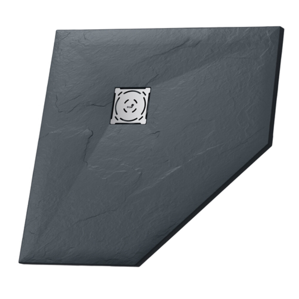 Изображение товара Поддон для душа RGW Stone Tray из искусственного камня 100х100 см низкий трапеция графит