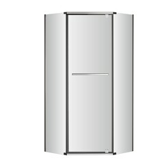 Изображение товара Душевой уголок RGW PA-82B черный 90х90х195,5 см пятиугольник стекло прозрачное 6 мм (41088299-14)