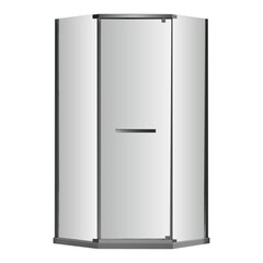 Изображение товара Душевой уголок RGW PA-83-B черный 100х100х195,5 см пятиугольник стекло прозрачное 6 мм (78088300-14)