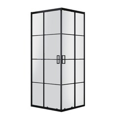 Душевой уголок RGW PA-34B черный 90х90х195 см квадрат стекло прозрачное 6 мм (06083499-84) - фото 1