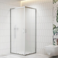 Душевой уголок RGW CL-36 хром 90х90х195 см квадрат стекло матовое 6 мм (06093699-41) - фото 4