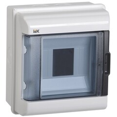 Щит распределительный навесной IEK Krepta 5 КМПн-5 пластиковый IP55 180х162х108 мм прозрачная дверь
