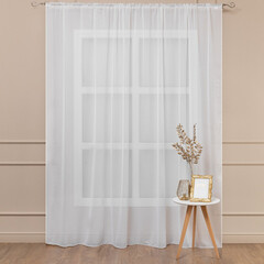 Изображение товара Тюль искусственный шелк белый 300х260 см Amore Mio (94633)