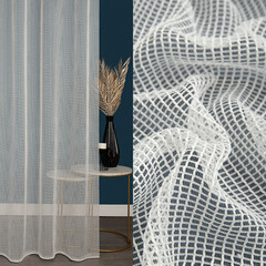 Тюль сетчатая ткань белый 300х280 см Amore Mio (38176) - фото 3