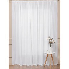 Тюль искусственный шелк белый 300х270 см Amore Mio (95538)