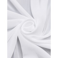 Тюль искусственный шелк белый 300х270 см Amore Mio (95538) - фото 4
