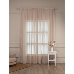 Изображение товара Тюль искусственный шелк бежевый 400х300 см Amore Mio (7820)