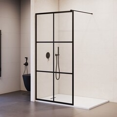 Душевая перегородка RGW WA-11B черная 100х200 см стекло прозрачное 8 мм (32101110-84) - фото 7