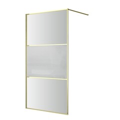 Изображение товара Душевая перегородка RGW WA-09Gb золото 90х200 см стекло рифленое 8 мм (06100909-226)