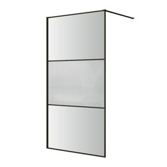 Изображение товара Душевая перегородка RGW WA-09B черная 100х200 см стекло рифленое 8 мм (06100910-224)