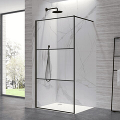 Душевая перегородка RGW WA-09B черная 90х200 см стекло рифленое 8 мм (06100909-224) - фото 6