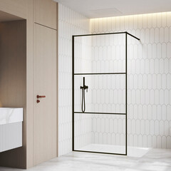 Душевая перегородка RGW WA-09B черная 120х200 см стекло прозрачное 8 мм (06100912-14) - фото 4