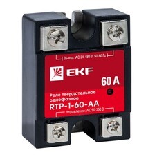 Реле твердотельное EKF PROxima RTP однофазное 480 В 60 А тип AC (rtp-1-60-aa)
