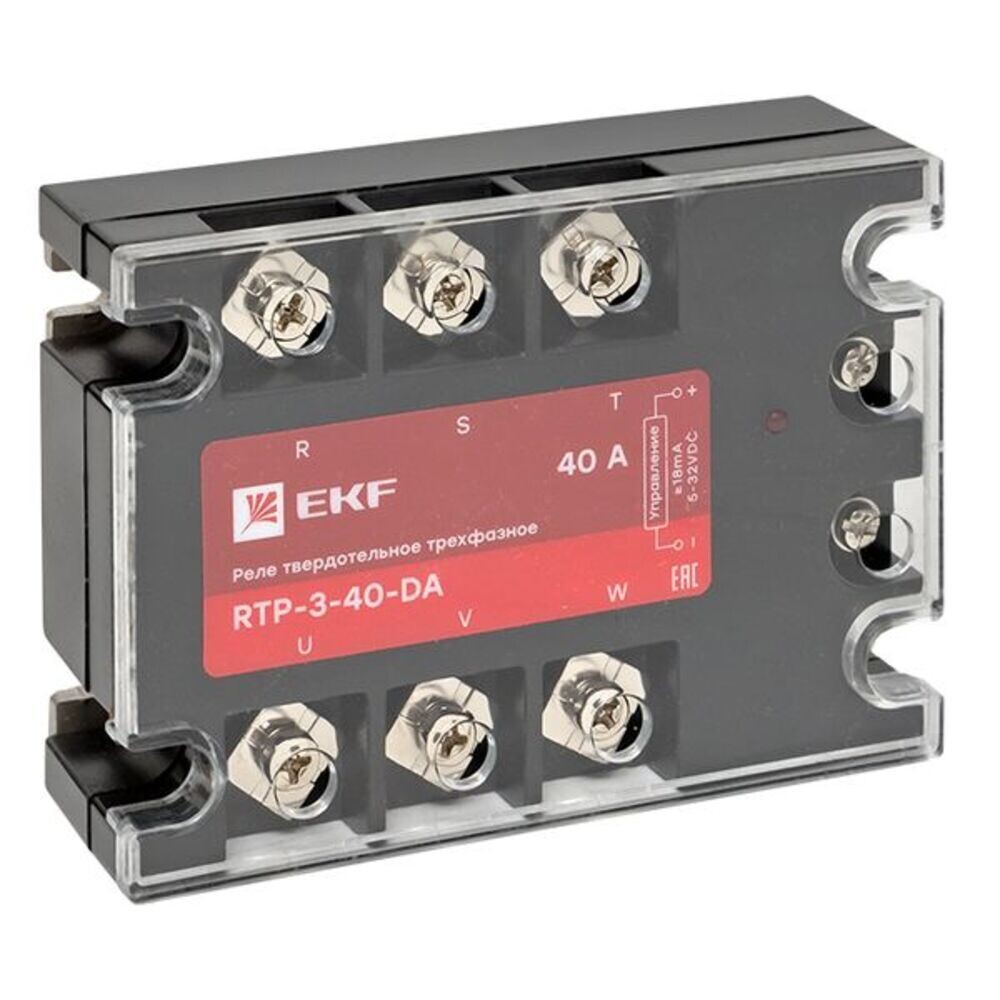 

Реле твердотельное EKF PROxima RTP (rtp-3-40-da) трехфазное 480 В 40 А тип AC