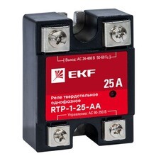 Реле твердотельное EKF PROxima RTP однофазное 480 В 25 А тип AC (rtp-1-25-aa)