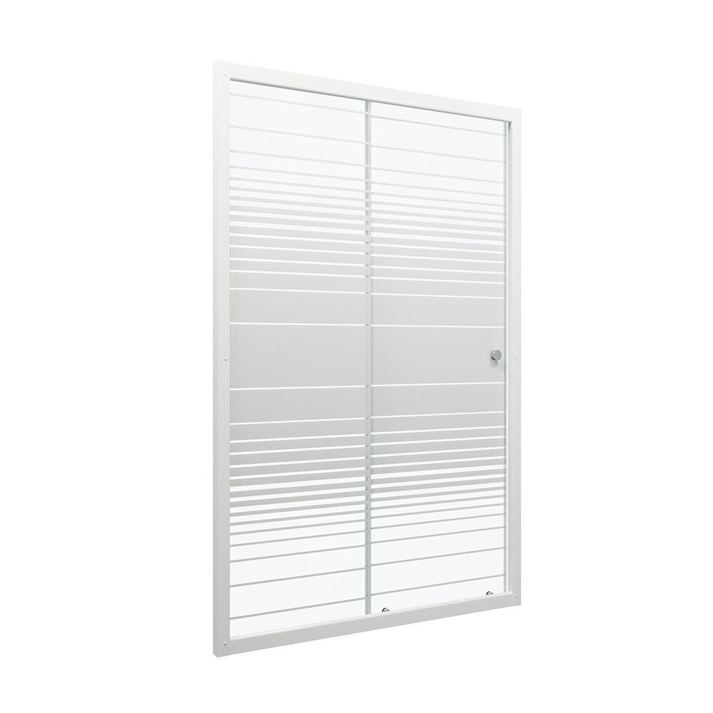 Изображение товара Душевая дверь Triton Слайд 120х185 см с узором на алюминиевом профиле