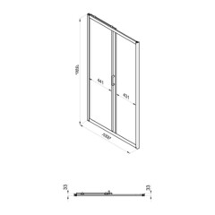 Душевая дверь Triton Слайд стекло с узором 100х185 см профиль белый 4 мм раздвижная (Щ0000064612) - фото 3