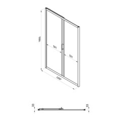 Душевая дверь Triton Слайд стекло с узором 120х185 см профиль белый 4 мм раздвижная (Щ0000064613) - фото 3