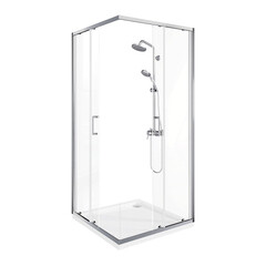 Душевой уголок Good Door Lite CR-100-C-CH хром 100х100х190 см квадрат стекло прозрачное 5 мм (ЛТ00006) - фото 6