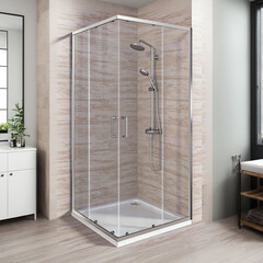 Душевой уголок Good Door Lite CR-100-C-CH хром 100х100х190 см квадрат стекло прозрачное 5 мм (ЛТ00006) - фото 5