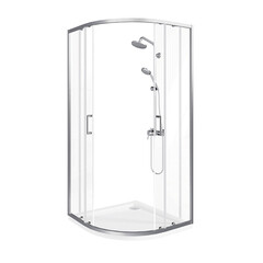 Душевой уголок Good Door Lite R-90-C-CH хром 90х90х190 см четверть круга стекло прозрачное 5 мм (ЛТ00002) - фото 6