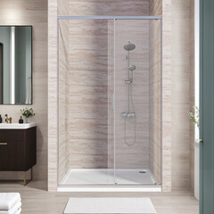 Душевая дверь Good Door Lite WTW-110-C-CH стекло прозрачное 110х190 см профиль хром 5 мм раздвижная (ЛТ00007) - фото 5