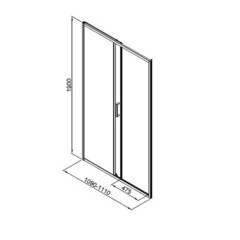 Душевая дверь Good Door Lite WTW-110-C-CH стекло прозрачное 110х190 см профиль хром 5 мм раздвижная (ЛТ00007) - фото 4