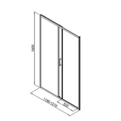 Душевая дверь Good Door Lite WTW-120-C-CH стекло прозрачное 120х190 см профиль хром 5 мм раздвижная (ЛТ00008) - фото 4