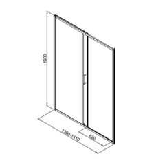 Душевая дверь Good Door Lite WTW-140-C-CH стекло прозрачное 140х190 см профиль хром 5 мм раздвижная (ЛТ00010) - фото 4