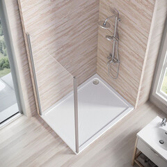 Боковая стенка Good Door Lite SP-80-C-CH хром 80х190 см стекло прозрачное 5 мм (ЛТ00012) - фото 5