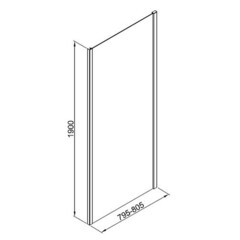 Боковая стенка Good Door Lite SP-80-C-CH хром 80х190 см стекло прозрачное 5 мм (ЛТ00012) - фото 4