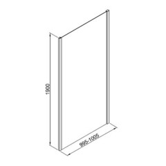 Боковая стенка Good Door Lite SP-100-C-CH хром 100х190 см стекло прозрачное 5 мм (ЛТ00014) - фото 4