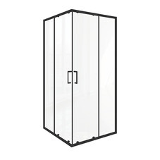 Душевой уголок Good Door Lite CR-90-C-B черный 90х90х190 см квадрат стекло прозрачное 5 мм (ЛТ00024)