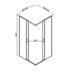 Душевой уголок Good Door Lite CR-90-C-B черный 90х90х190 см квадрат стекло прозрачное 5 мм (ЛТ00024) - фото 4