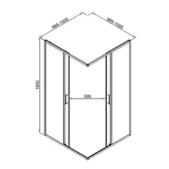 Душевой уголок Good Door Lite CR-100-C черный 100х100х190 см квадрат стекло прозрачное 5 мм (ЛТ00023) - фото 4